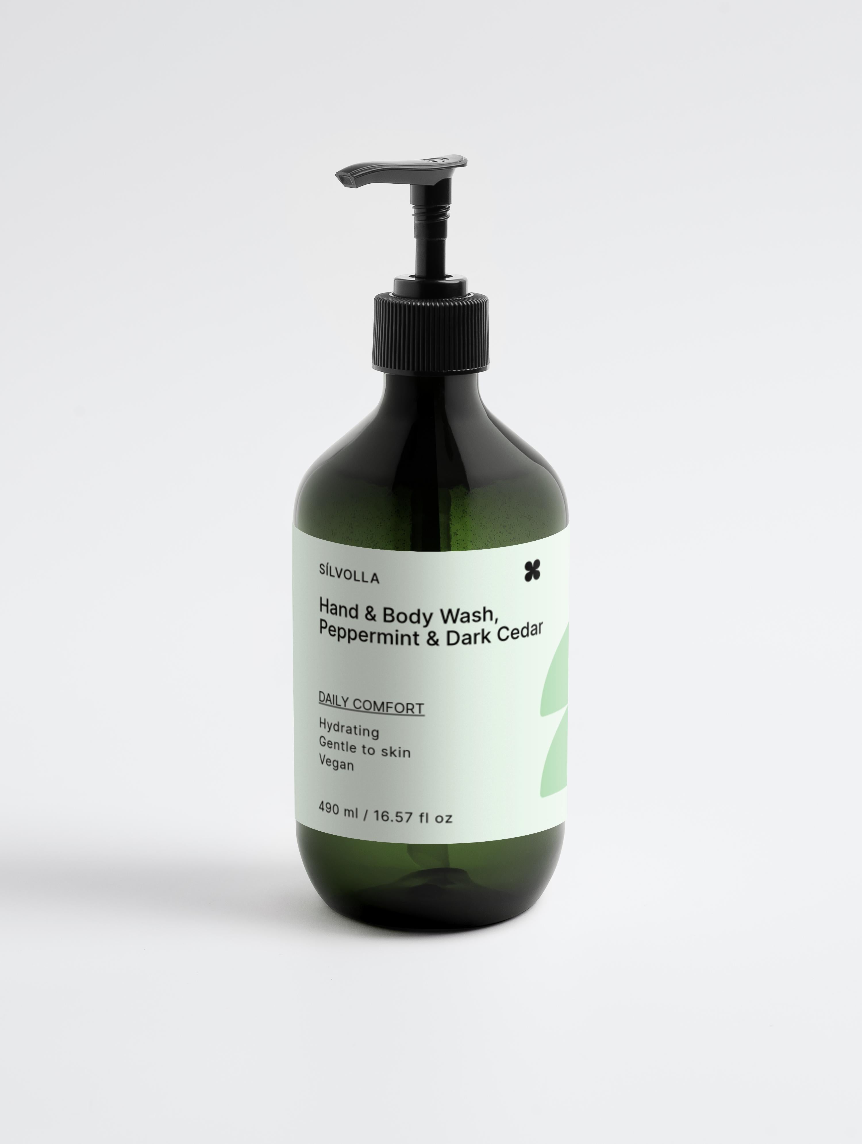 Hand & Body Wash, Peppermint & Dark Cedar